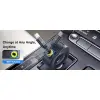 Auto USB laadija 45W+45W USB-C sisse keritav USB-C juhe must