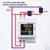 Energiamõõtja DIN 230VAC 100A 3F sondiga (ACV/ACA/W/PF/Hz)