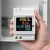 Energiamõõtja DIN 230VAC 100A 3F sondiga (ACV/ACA/W/PF/Hz)