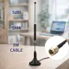 4G/3G/GSM antenn 5dBi SMA pistik 190mm IP67 3m juhe magnet