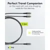 Кабель USB-C - 2x USB-C (Y) 1.5м 30см 60Вт(15Вт) 3А черный/серый