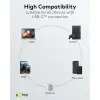 Кабель USB-C - 2x USB-C (Y) 1.5м 30см 60Вт(15Вт) 3А черный/серый