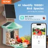 Умная кормушка для птиц с камерой WiFi приложение 3 солнечные панели