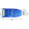 USB-A RS485 RS422 adapter 1200m CH340G