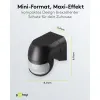 PIR liikumisandur lüliti must 800W seinale IP44
