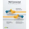 Patch cable 0.5m, CAT6A S/FTP 500MHz LSZH shielded, yellow