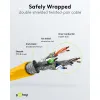 Patch cable 0.5m, CAT6A S/FTP 500MHz LSZH shielded, yellow