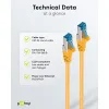 Patch cable 0.5m, CAT6A S/FTP 500MHz LSZH shielded, yellow
