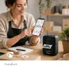 Label printer with battery 200dpi Android iOS 57mm roll black
