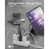 USB laadija GaN USB A C pesa 25W must PD PPS