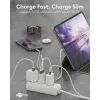 USB laadija GaN USB A C pesa 25W valge PD PPS