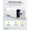 USB laadija GaN USB A C pesa 25W valge PD PPS