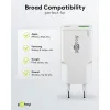 USB laadija GaN USB A C pesa 25W valge PD PPS
