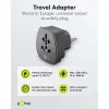 Reisiadapter EU pistik -> universaalne pesa (US, UK, AU, IT, šveits, Jaapan), must