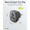 Reisiadapter EU pistik -> universaalne pesa (US, UK, AU, IT, šveits, Jaapan), must