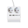 Double socket outlet ~ 16A ~ with double USB charging portup to 2.5A