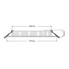 LED süvistatav laevalgusti ümar 9W 650lm 4000K valge