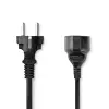Power Extension Cable, Plug with earth contact male, Plug with earth contact female, Straight, Straight