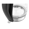 Teesa Electric Kettle, Glass + Inox, 2200 W, Black, 1.7 L