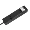 3-pesaline 2m Prantsuse tüüpi pikendusjuhe lülitiga (3x1,5mm) Rebel must