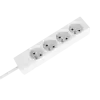 4-pesaline 2m Prantsuse tüüpi pikendusjuhe ilma lülitita (3x1,5mm) Rebel valge