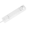 4-pesaline 3m Prantsuse tüüpi pikendusjuhe lülitiga (3x1,5mm) Rebel valge