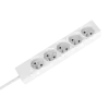 5-pesaline 2m Prantsuse tüüpi pikendusjuhe ilma lülitita (3x1,5mm) Rebel valge