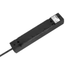 5-pesaline 3m Prantsuse tüüpi pikendusjuhe ilma lülitita (3x1,5mm) Rebel must