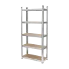 Metal storage shelving unit 150x70x30 silver Rebel