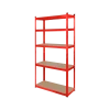 Metal storage shelving unit 180x90x40 red Rebel