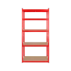 Metal storage shelving unit 180x90x40 red Rebel