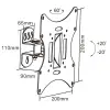 Wall mount 23-43" black LCD-UCH0041
