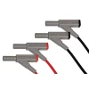 Testjuhtmete pikendused, 95cm, 4 mm otstega, juhtmeotsad jätkupesaga, komplekt 2 tk (must ja punane)