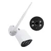 Videojälgimiskomplekt PNI House WiFi663 NVR koos LCD-ekraani ja 4 välise juhtmevaba 3MP kaameraga, P2P, IP66