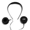 Qoltec Headphones with microphone Black