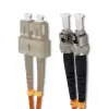 Qoltec Patchcord fiber optic SC/UPC - ST/UPC Multimode 50/125 OM2 Duplex 2m
