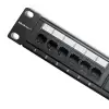 Qoltec Patch panel RACK 24 ports Cat 6 UTP Black