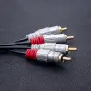 Qoltec Cable 2xRCA male / 2x RCA male 1m Black