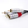 Qoltec Cable 2xRCA male / 2x RCA male 1m Black