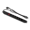 Qoltec Overvoltage power strip for RACK 19" with CB 1U 16A PDU 6xSCHUKO 2m