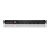 Qoltec Overvoltage power strip for RACK 19" with CB 1U 16A PDU 6xSCHUKO 2m