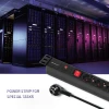 Qoltec Overvoltage power strip for RACK 19" with CB 1U 16A PDU 6xSCHUKO 2m
