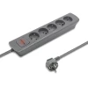 Qoltec Power strip 5 sockets 1.8m Grey