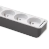 Qoltec Power strip 4 sockets 1.8m White-grey