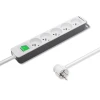 Qoltec Power strip 5 sockets 1.8m White-grey