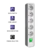 Qoltec Power strip 5 sockets 1.8m White-grey
