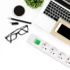 Qoltec Power strip 5 sockets 1.8m White-grey