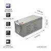 Qoltec AGM battery 12V 200Ah 54.1kg Maintenance-free Strong LongLife for UPS, RV, boat, heater