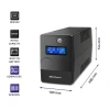Qoltec Uninterruptible Power Supply UPS Line Interactive Monolith 650VA 360W LCD USB RJ45