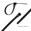Qoltec Reusable Self-locking cable tie 7.2*150 mm Nylon UV Black